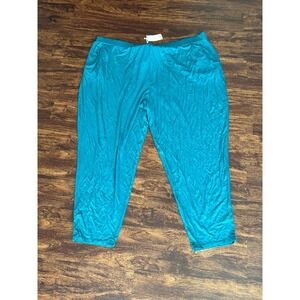Capsule Your Ultimate Wardrobe Staples Teal Blue Knit Tapered Pants Plus Size 30